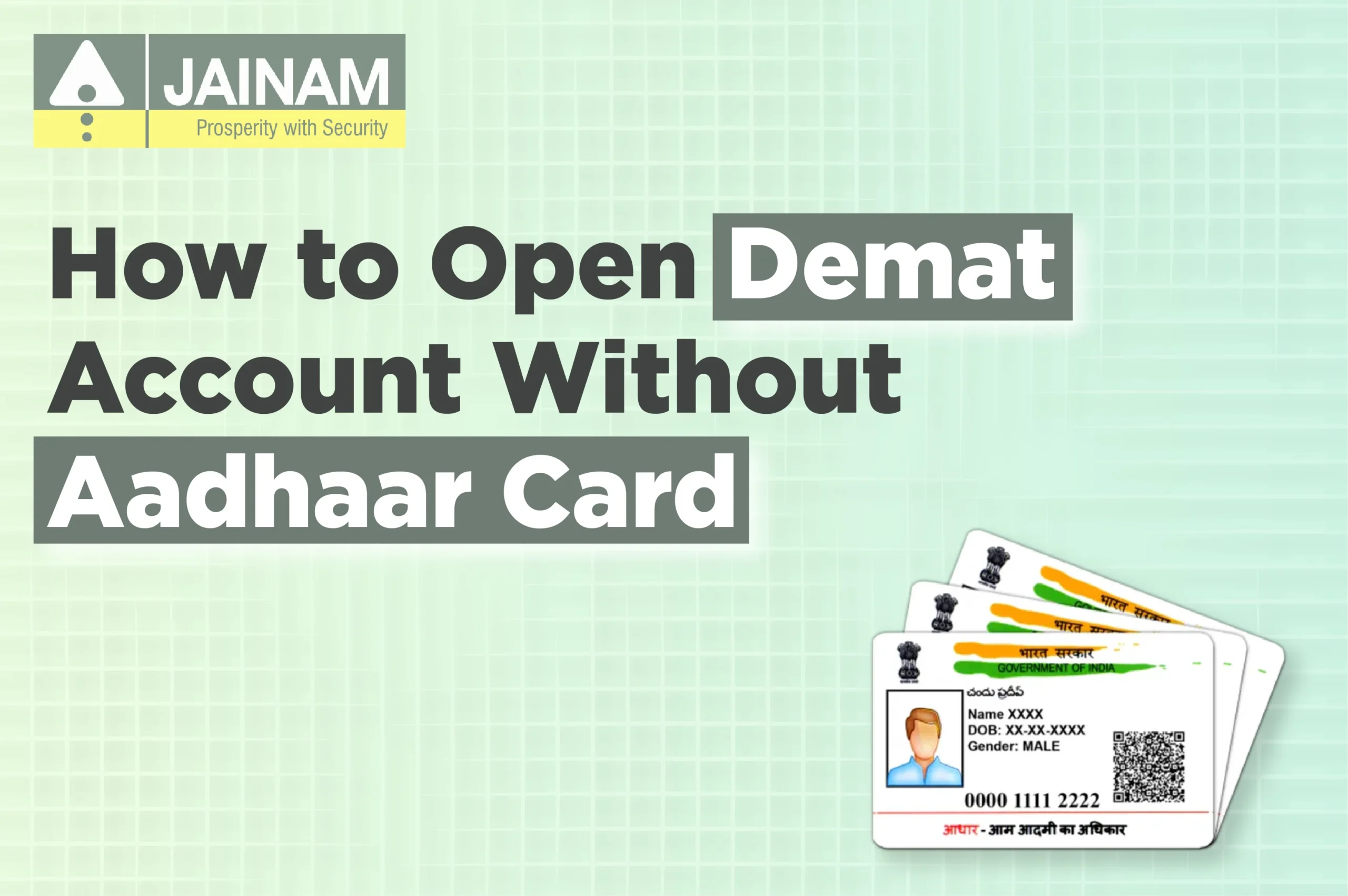 How to Open Demat Account Without Aadhaar Card?