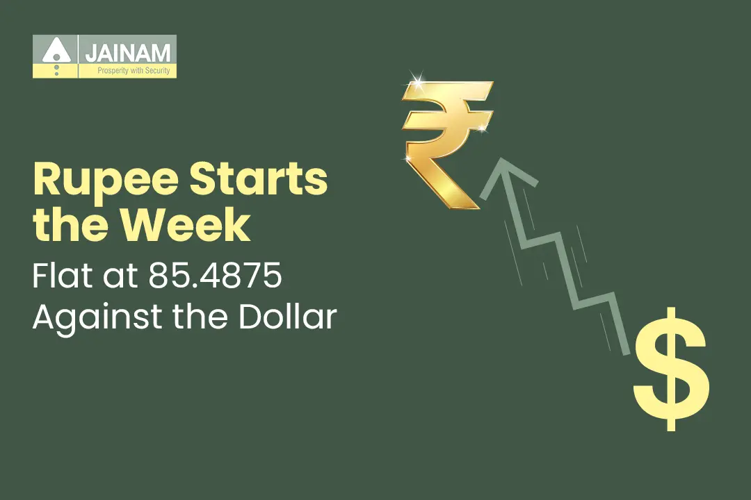 Rupee Starts the Week Flat at 85.4875 Against the Dollar